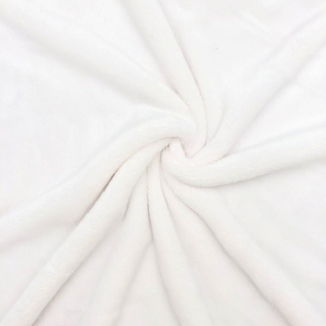 Pletená látka - Biela kožušina