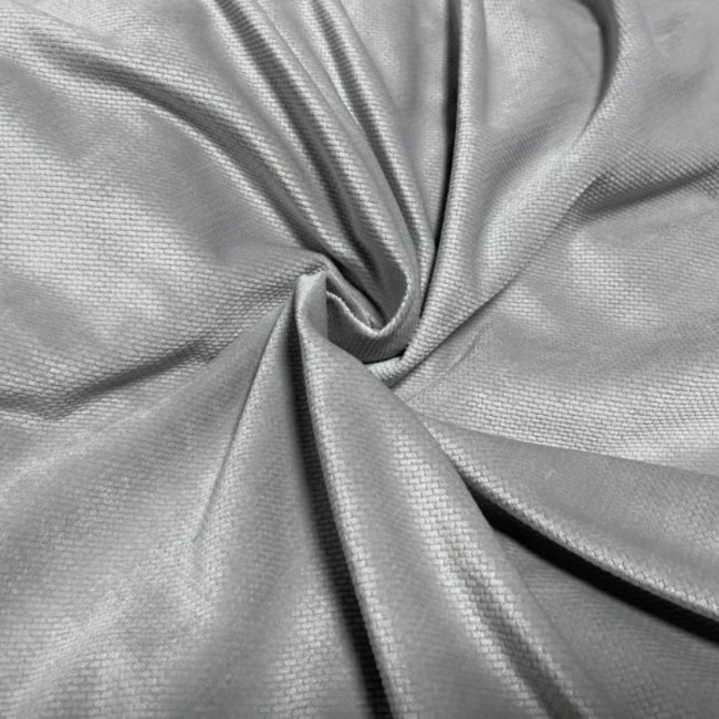 Velvet Fabric - Light Grey