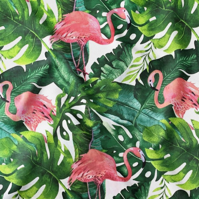 Cotton Fabric - Pink Flamingos