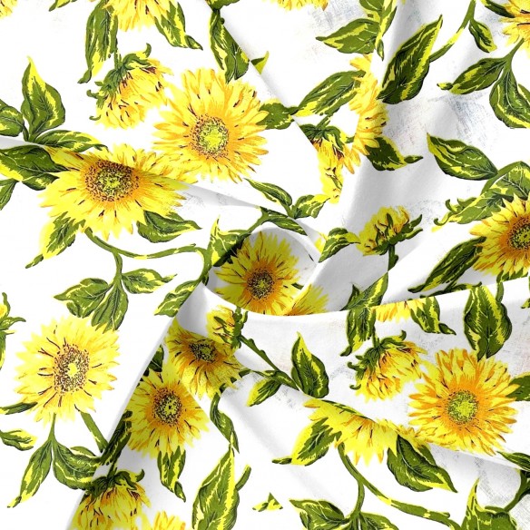 Cotton Fabric - Sunflowers