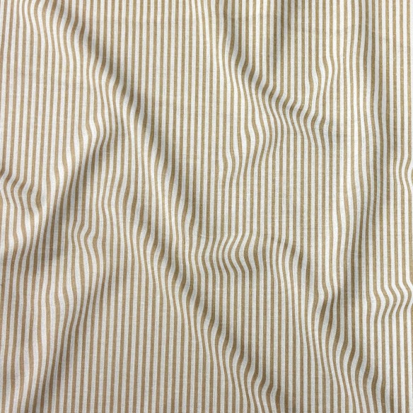 Cotton Fabric - Beige Stripes 3 mm