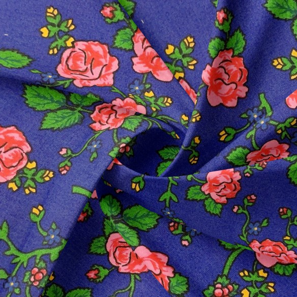Cotton Fabric - Highland Flowers Cornflower Blue II