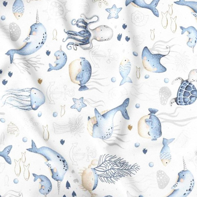 Cotton Fabric - Blue Ocean