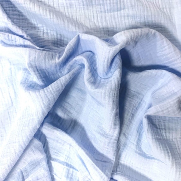 Cotton Muslin Double Gauze - Baby Blue