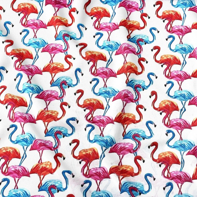 Cotton Fabric - Blue Pink and Salmon...