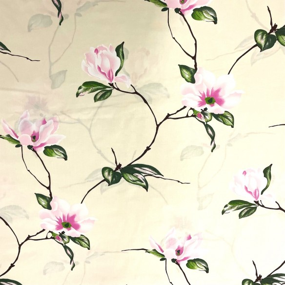 Cotton Fabric - Magnolia, Ecru