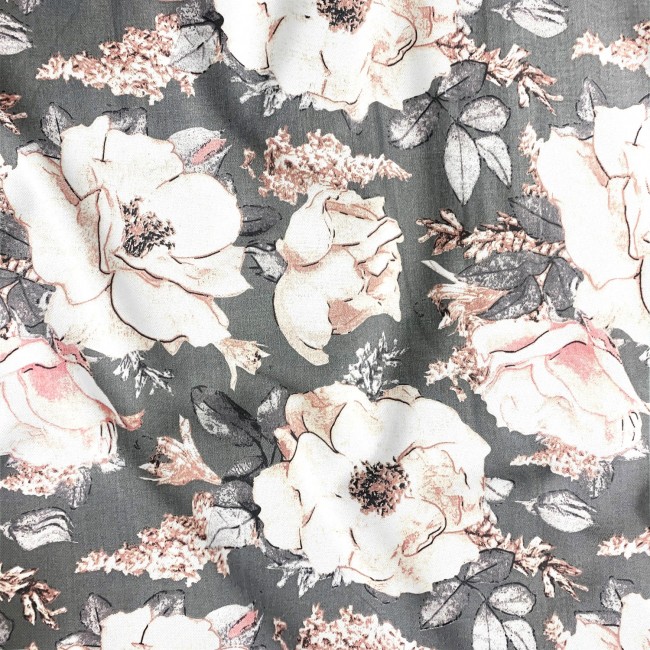 Cotton Fabric 220 cm - Peony Flowers...