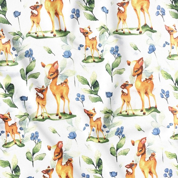 Cotton Fabric - Roe Deers