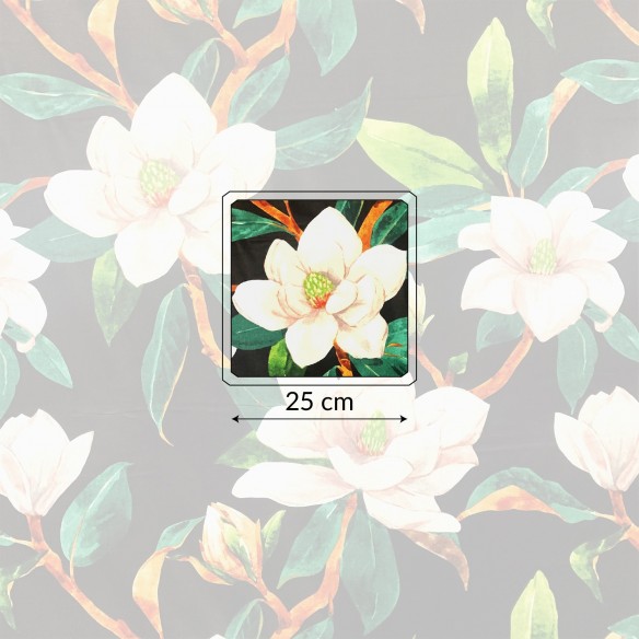 Cotton Fabric 220 cm - Magnolia, White