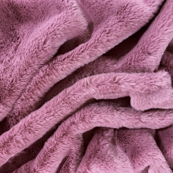 Knitted Fabric - BUNNY Fur, Dirty Pink