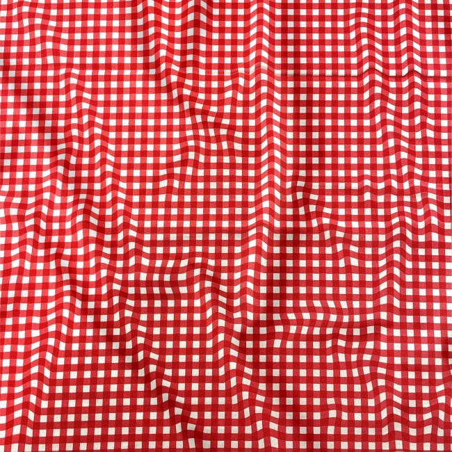 Cotton Fabric - Ikea Grid Red