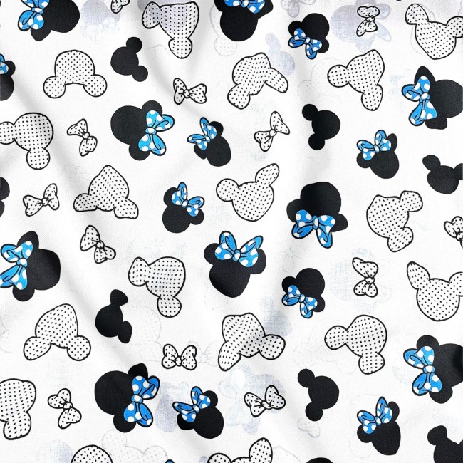 Cotton Fabric - Blue Mickey Mouse...