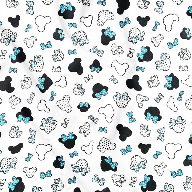 Cotton Fabric - Small Blue Mickey...