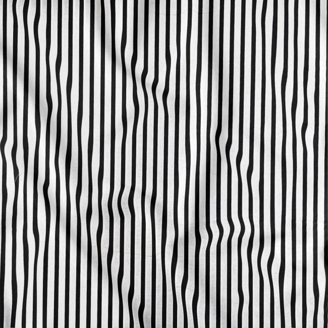 Cotton Fabric - Black Stripes
