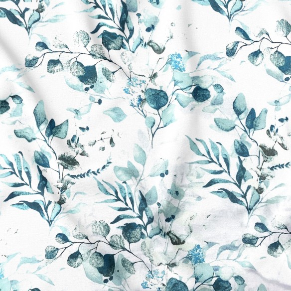 Cotton Fabric - Blue Eucalyptus