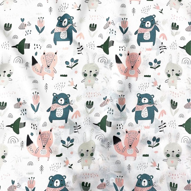 Cotton Fabric - Forest Animals...