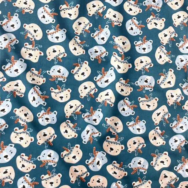 Cotton Fabric - Bears TEEPEE