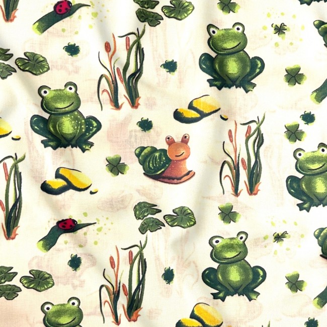 Cotton Fabric - Frog