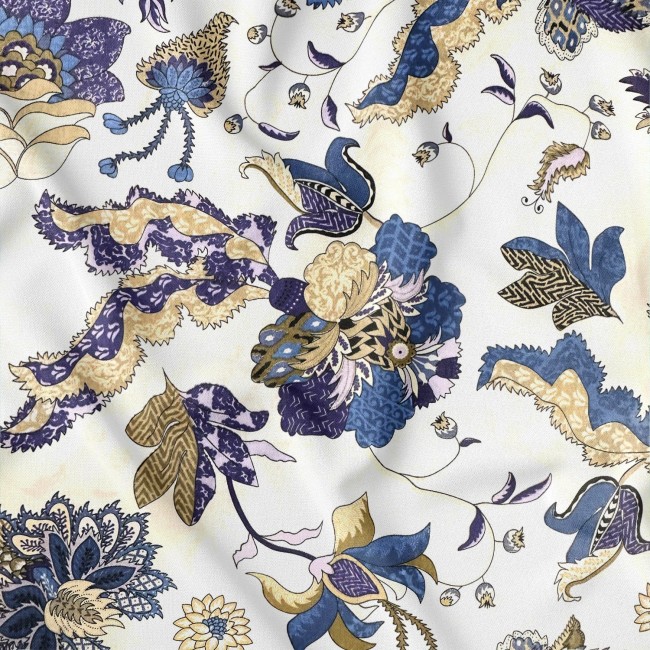 Cotton Fabric - Oriental pattern,...