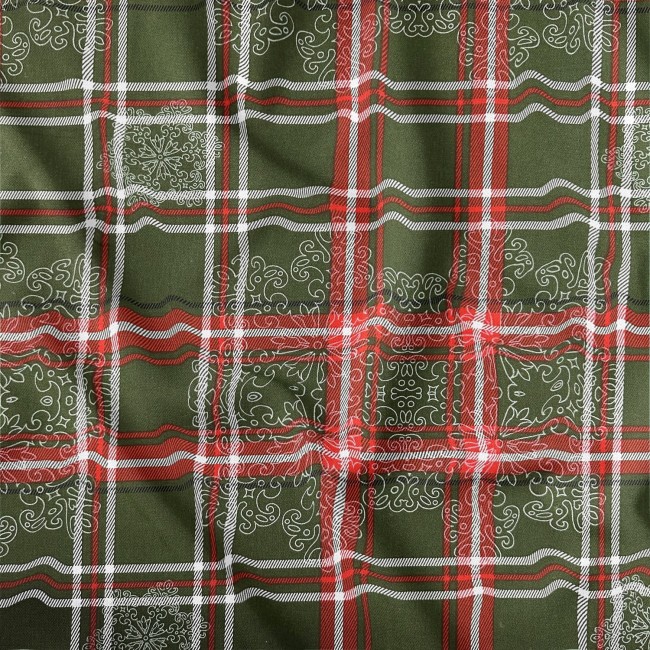 Cotton Fabric - Christmas Checkered...