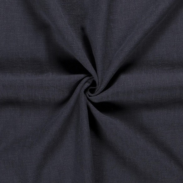 Linen Fabric - Dark Navy Blue