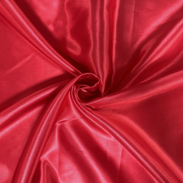 Satin Fabric - Dark Red