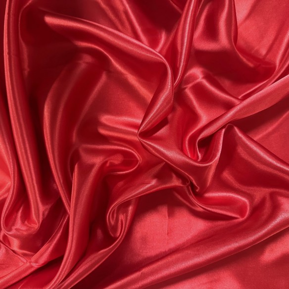 Satin Fabric - Dark Red
