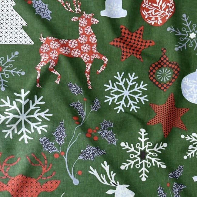 Cotton Fabric - Christmas snowflakes...