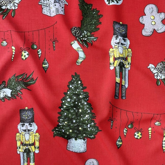 Cotton Fabric - Christmas Nutcracker,...