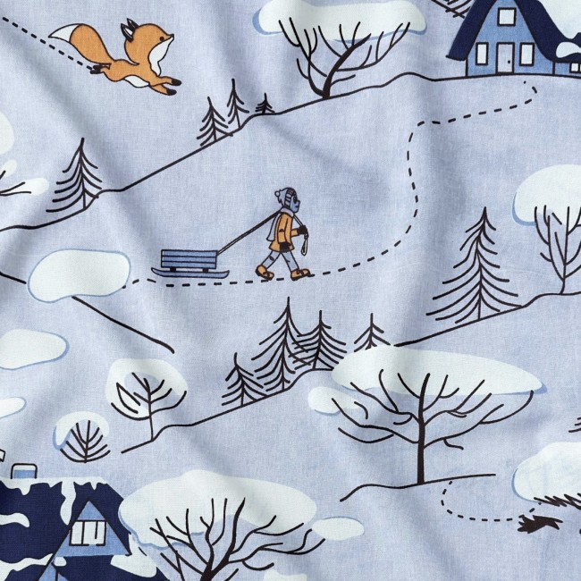 Cotton Fabric - Christmas Winter Village
