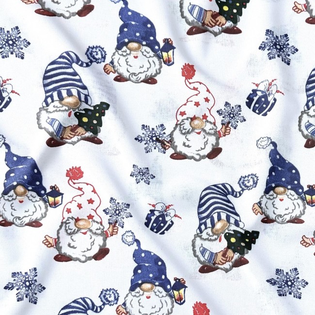 Cotton Fabric - Christmas Gnomes and...