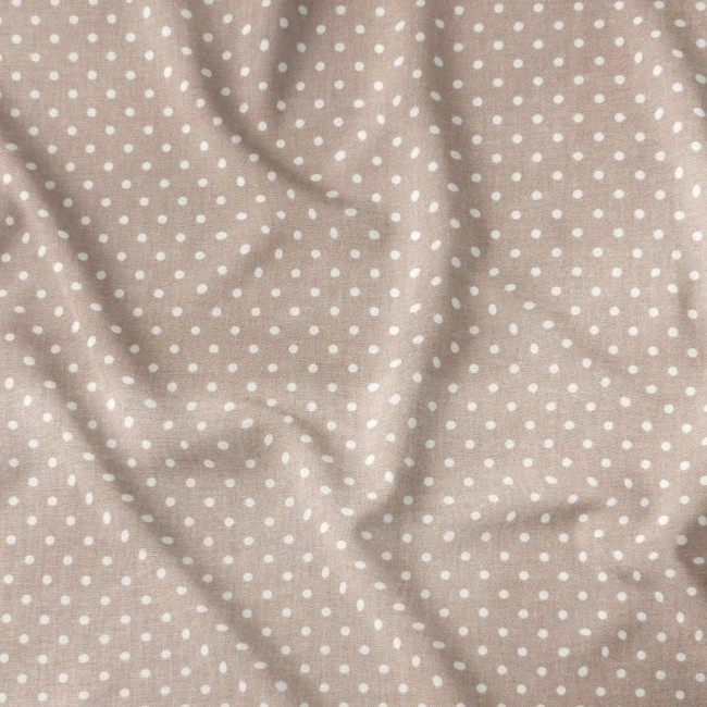 Cotton Fabric - White Dots on Dirty...