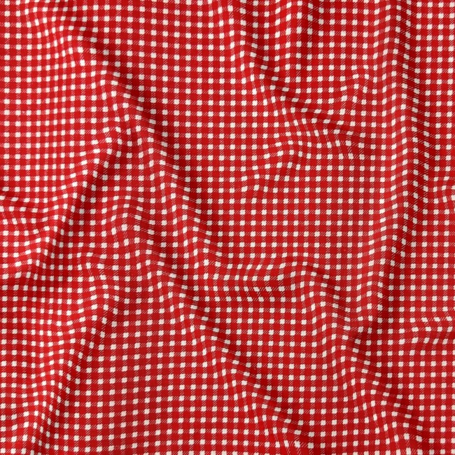 Cotton Fabric - Houndstooth Red