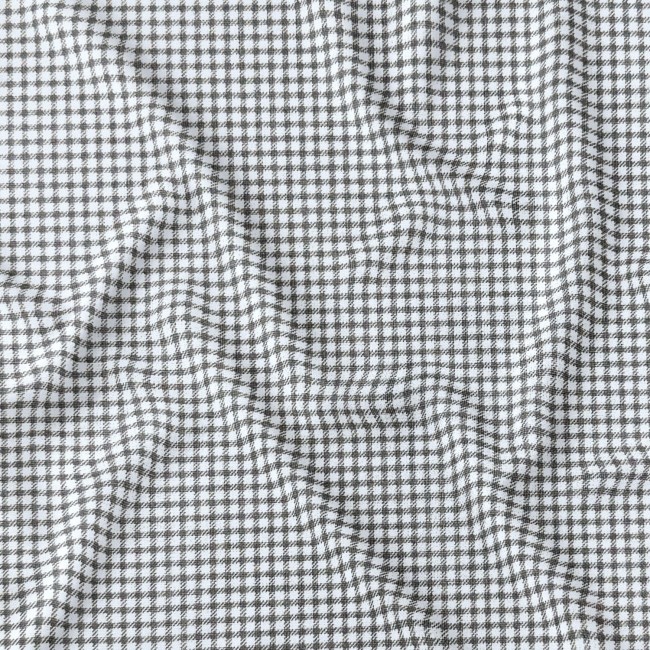 Katoenstof - Klein geruit patroon, grijs
