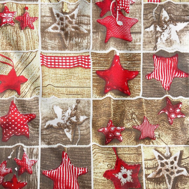 Cotton Fabric - Christmas Patchwork,...