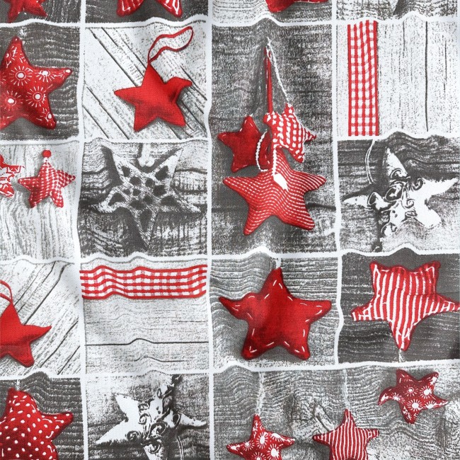 Cotton Fabric - Christmas Patchwork, Red