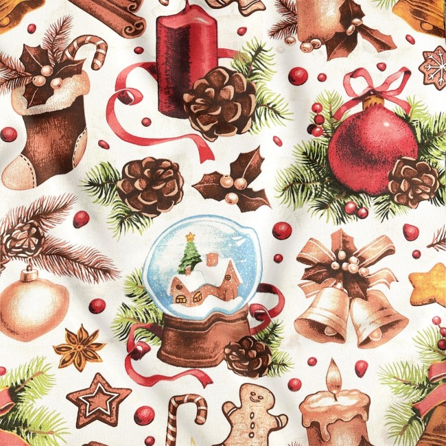 Bavlnená látka - Vianočná dekorácia