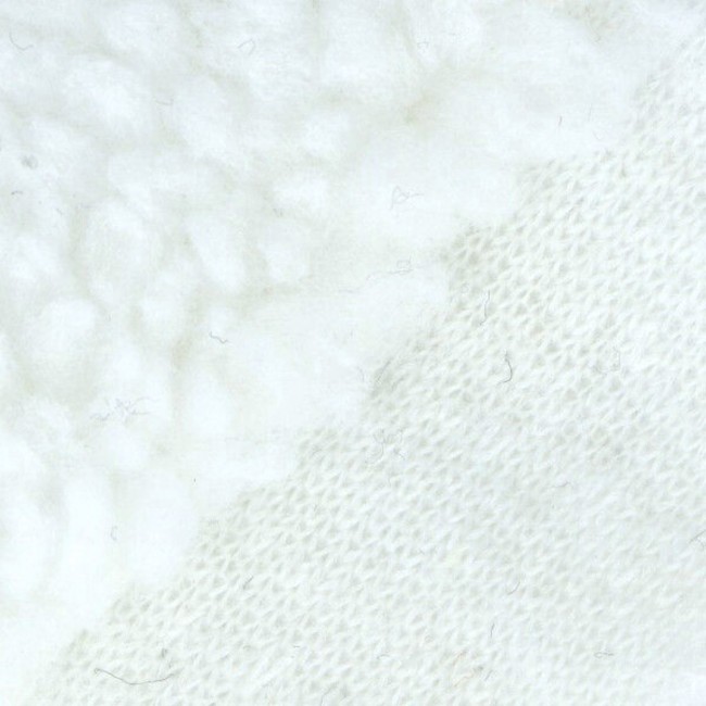 Knitted Fabric - Fur SHEEP WOOL - White