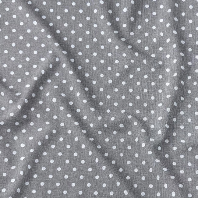 Bavlnená látka - Sivé bodky 4 mm