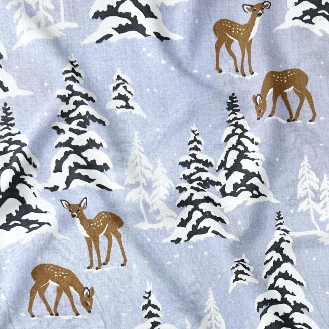Cotton Fabric - Winter forest