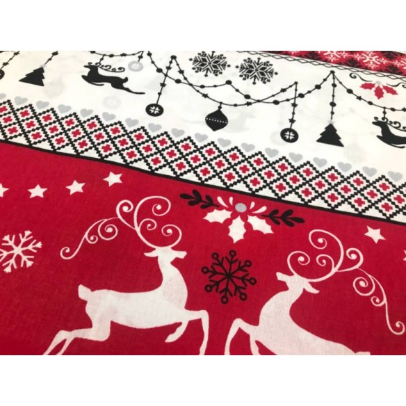 Cotton Fabric - Christmas Sweater Red-Black