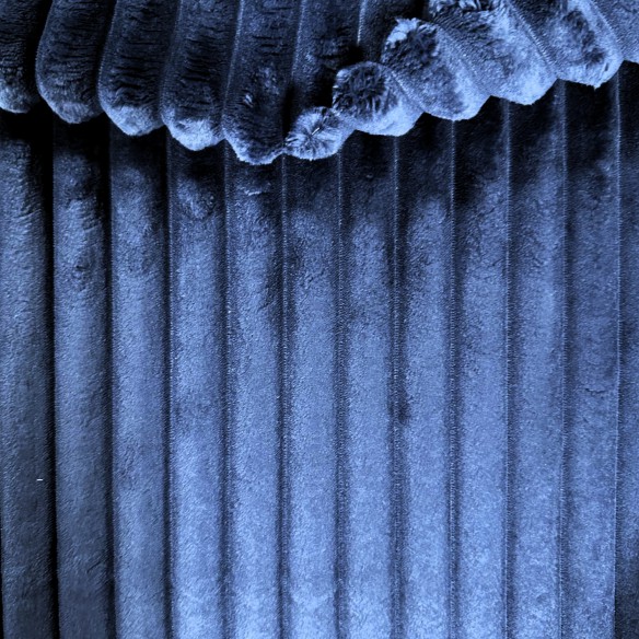 Upholstery Fabric TILIA Velour - Navy Blue