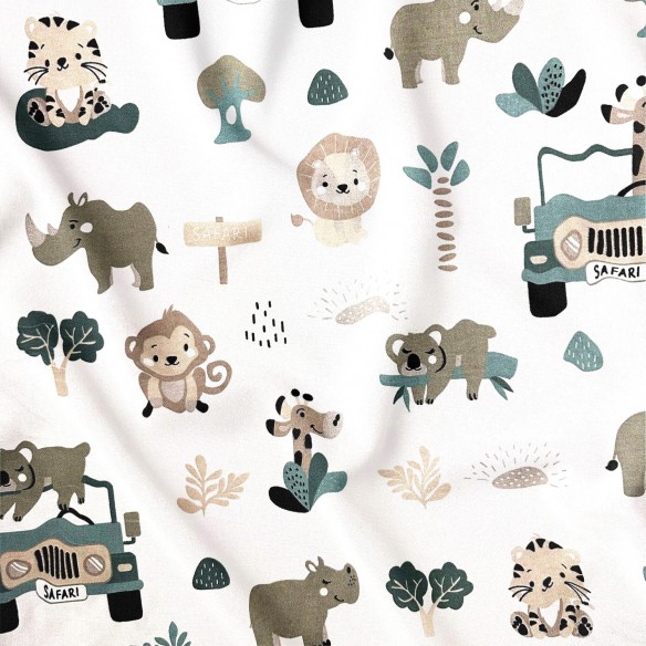 Cotton Fabric - Baby Safari