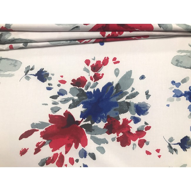 Cotton Fabric - Big Painted Flowers