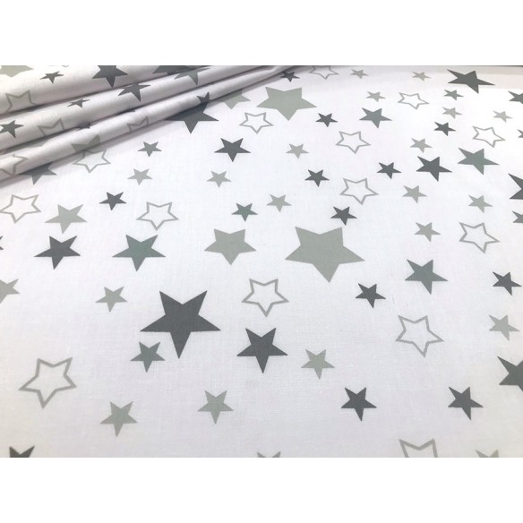 Cotton Fabric - Galaxy Stars White