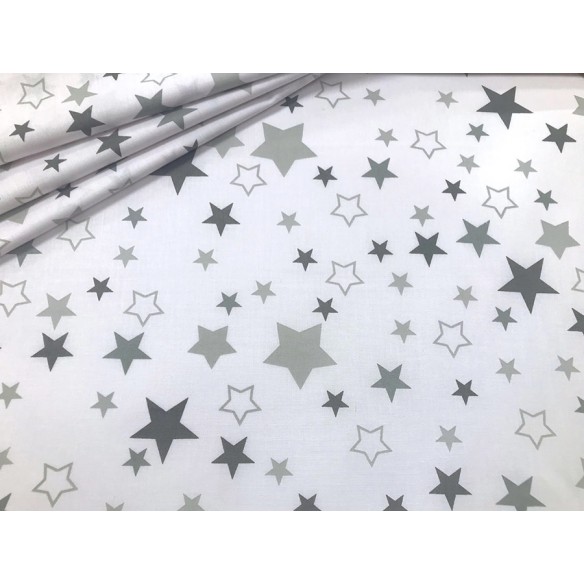 Cotton Fabric - Galaxy Stars White