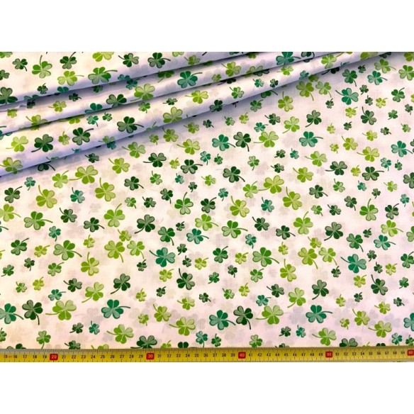 Cotton Fabric - Small Green Clover