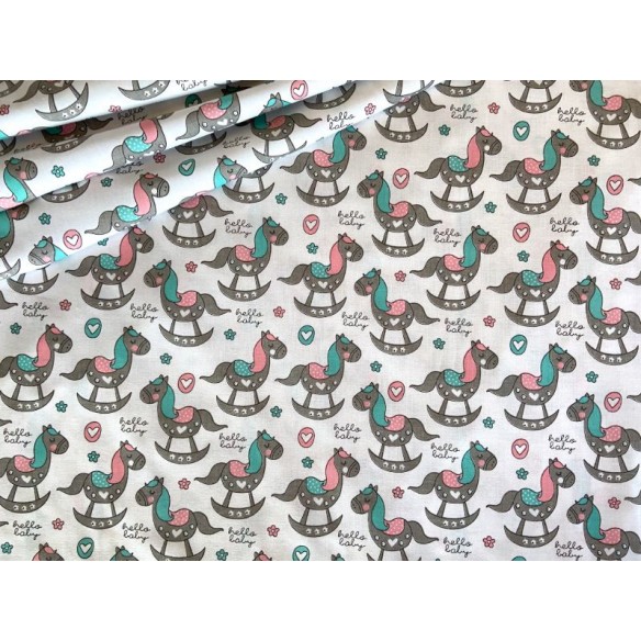 Cotton Fabric - Rocking Horses