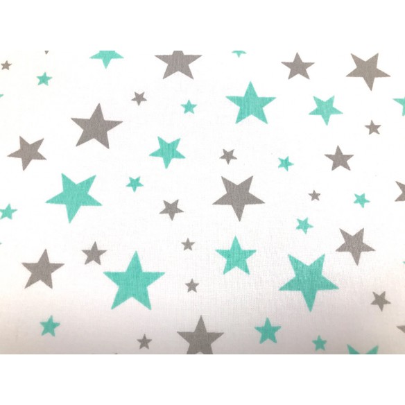 Cotton Fabric - Galaxy Stars Mint