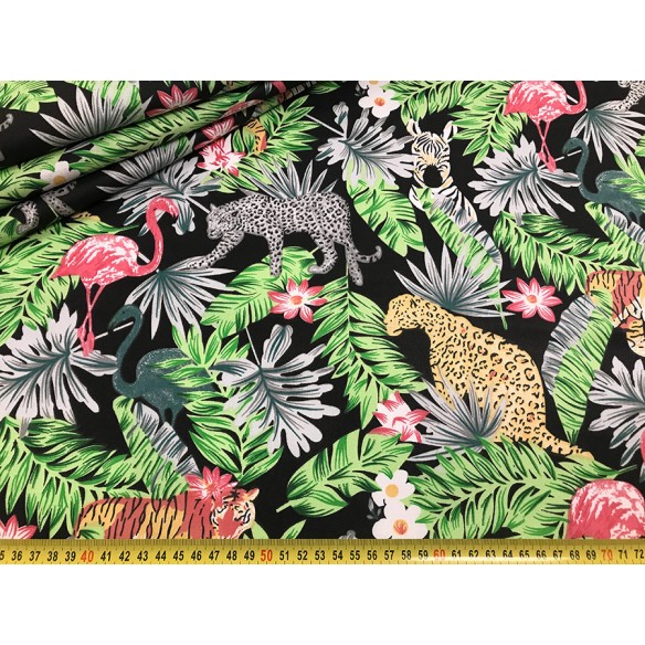 Cotton Fabric - Jungle and Flowers